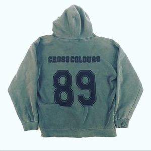 Rare vintage cross colours grey hoodie large